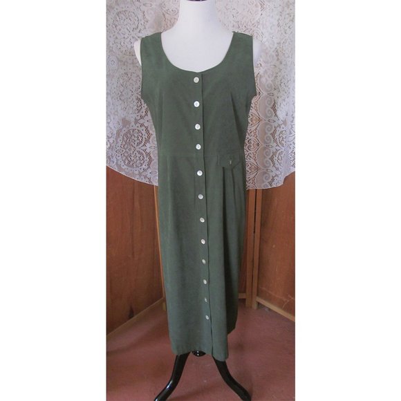 Vintage Christopher & Banks Hippie Gypsy BOHO Button Down Front Casual Dress S12 - Picture 1 of 8